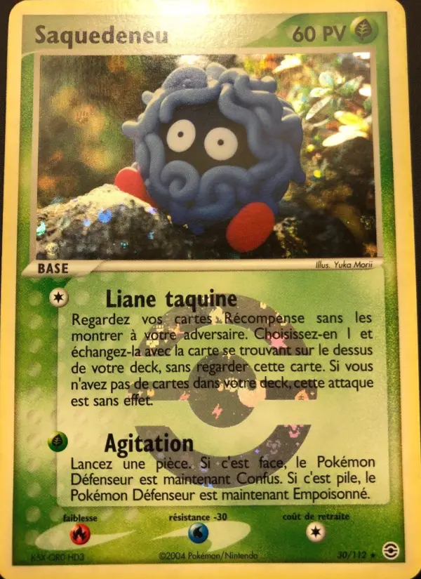 Scan HD carte Pokémon Saquedeneu 30/112 — EX Rouge Feu & Vert Feuille