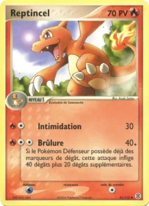 Carte Pokemon Reptincel 31/112 EX Rouge Feu & Vert Feuille