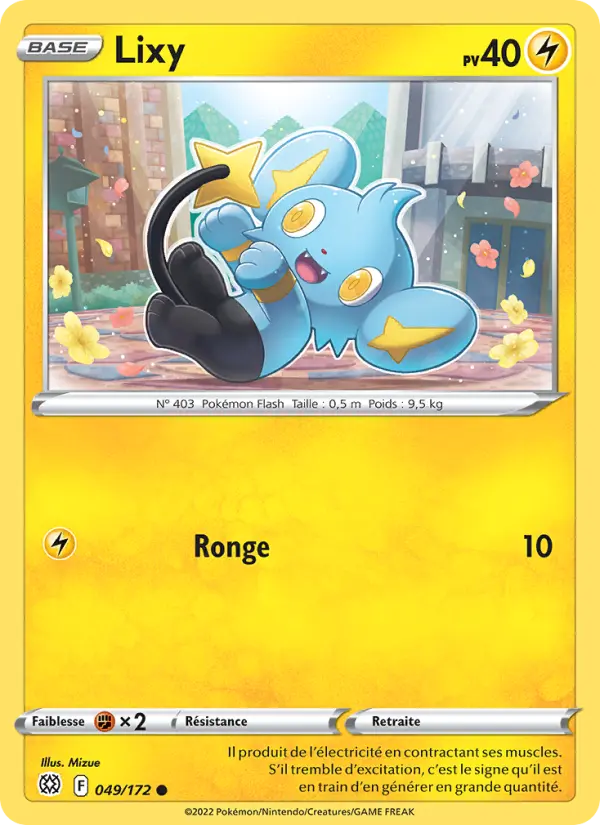 Scan HD carte Pokémon Lixy 049/172 — Stars Étincelantes