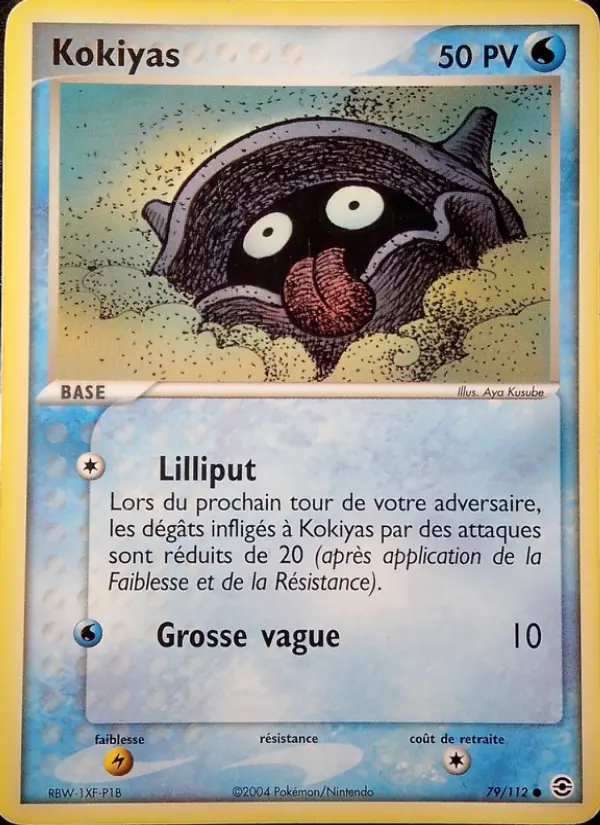 Scan HD carte Pokémon Kokiyas 79/112 — EX Rouge Feu & Vert Feuille