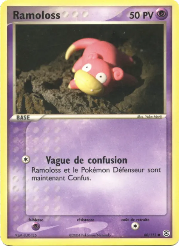 Scan HD carte Pokémon Ramoloss 80/112 — EX Rouge Feu & Vert Feuille