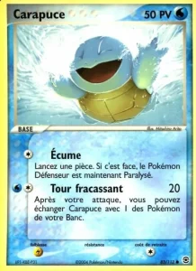 Carte Pokémon Carapuce 83 EX Rouge Feu & Vert Feuille