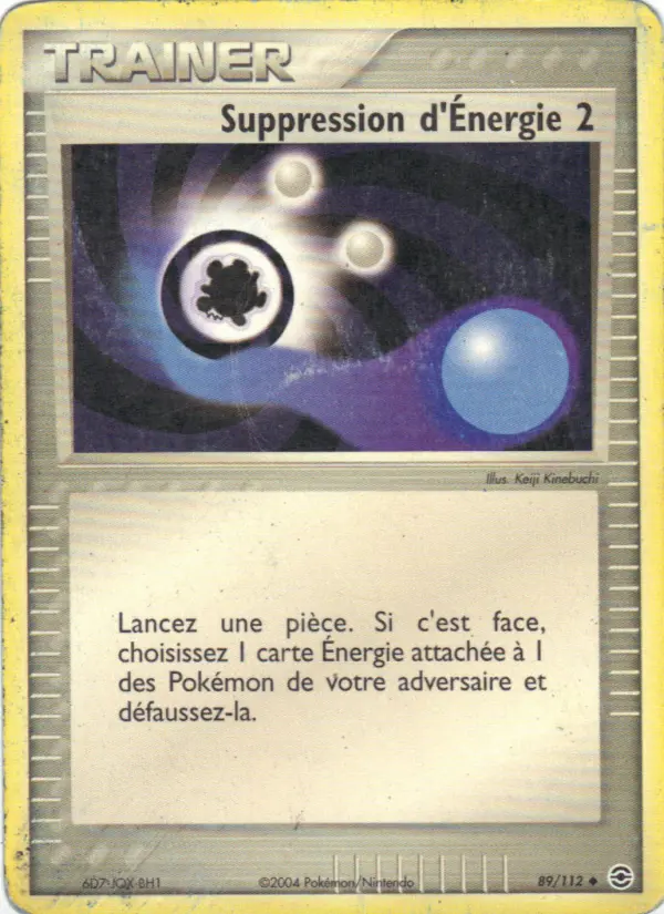 Scan HD carte Pokémon Suppression d'Énergie 2 89/112 — EX Rouge Feu & Vert Feuille