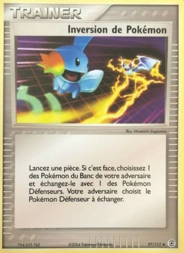 Scan HD carte Pokémon Inversion de Pokémon 97/112 — EX Rouge Feu & Vert Feuille