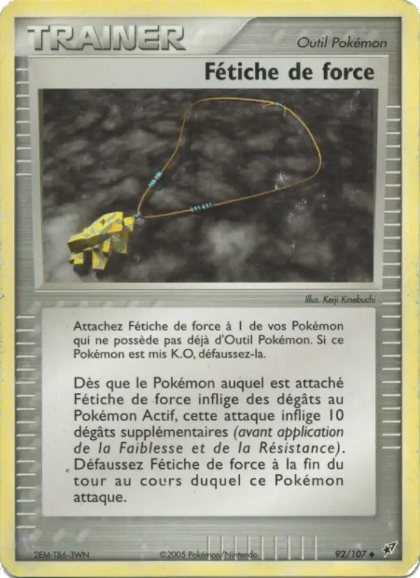 Scan HD carte Pokémon Fétiche de force 92/107 — EX Deoxys