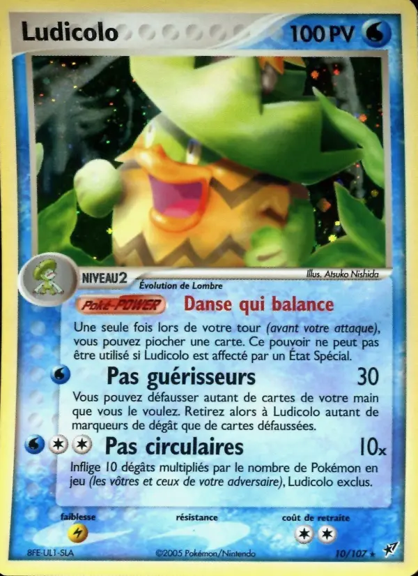 Scan HD carte Pokémon Ludicolo 10/107 — EX Deoxys