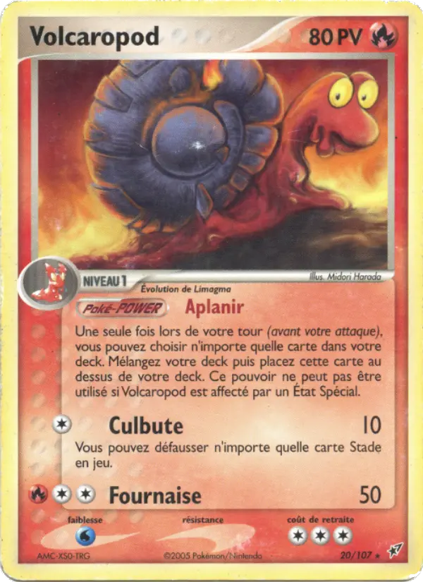 Scan HD carte Pokémon Volcaropod 20/107 — EX Deoxys