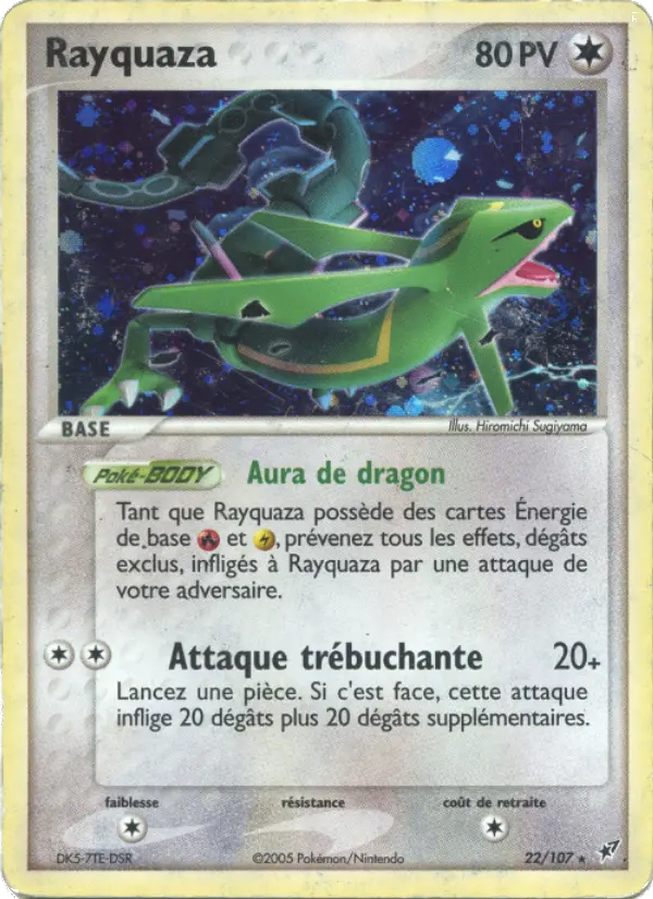 Scan HD carte Pokémon Rayquaza 22/107 — EX Deoxys