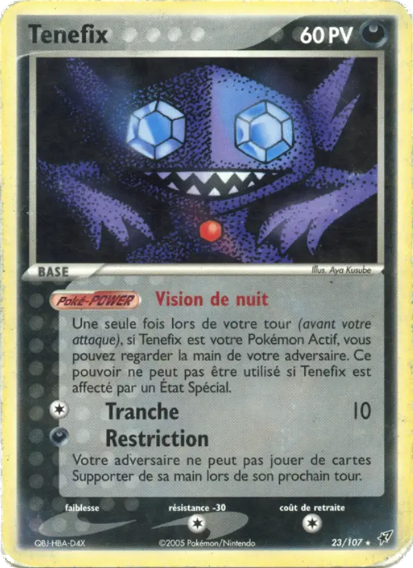 Scan HD carte Pokémon Tenefix 23/107 — EX Deoxys