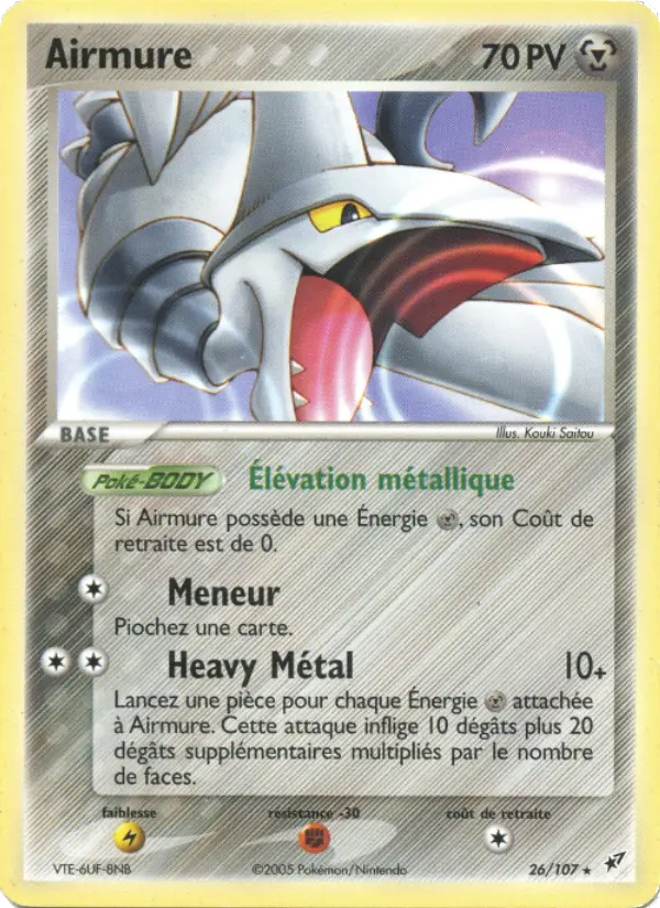 Scan HD carte Pokémon Airmure 26/107 — EX Deoxys