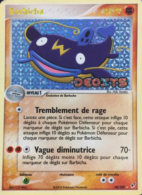 Scan HD carte Pokémon Barbicha 28/107 — EX Deoxys