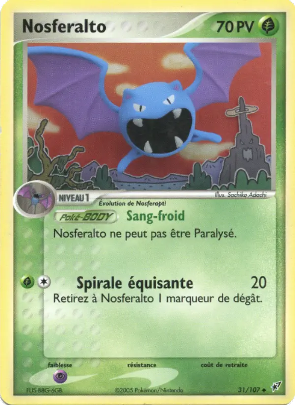 Scan HD carte Pokémon Nosferalto 31/107 — EX Deoxys
