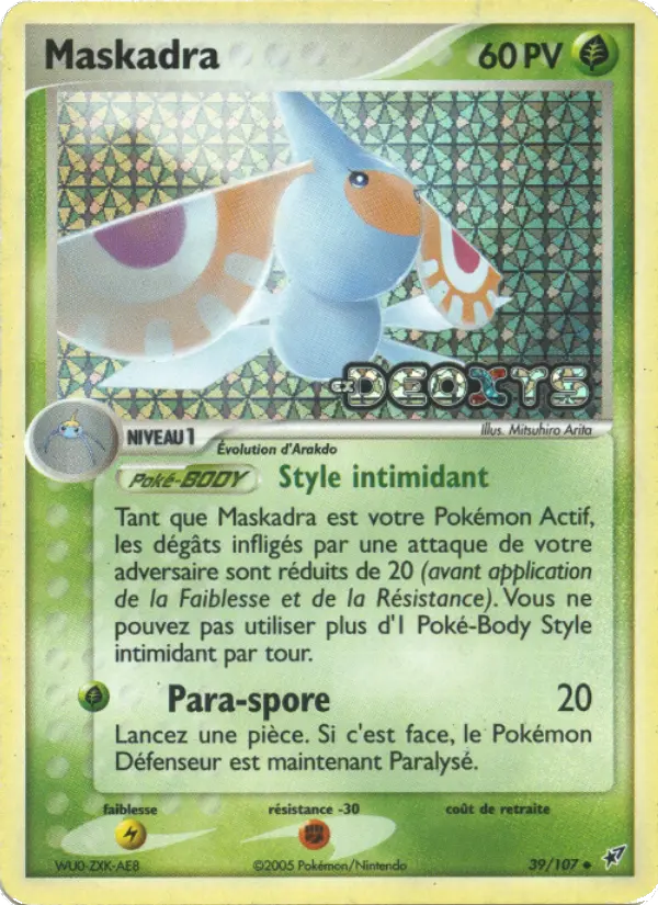 Scan HD carte Pokémon Maskadra 39/107 — EX Deoxys