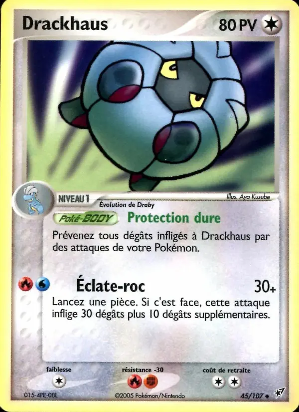 Scan HD carte Pokémon Drackhaus 45/107 — EX Deoxys