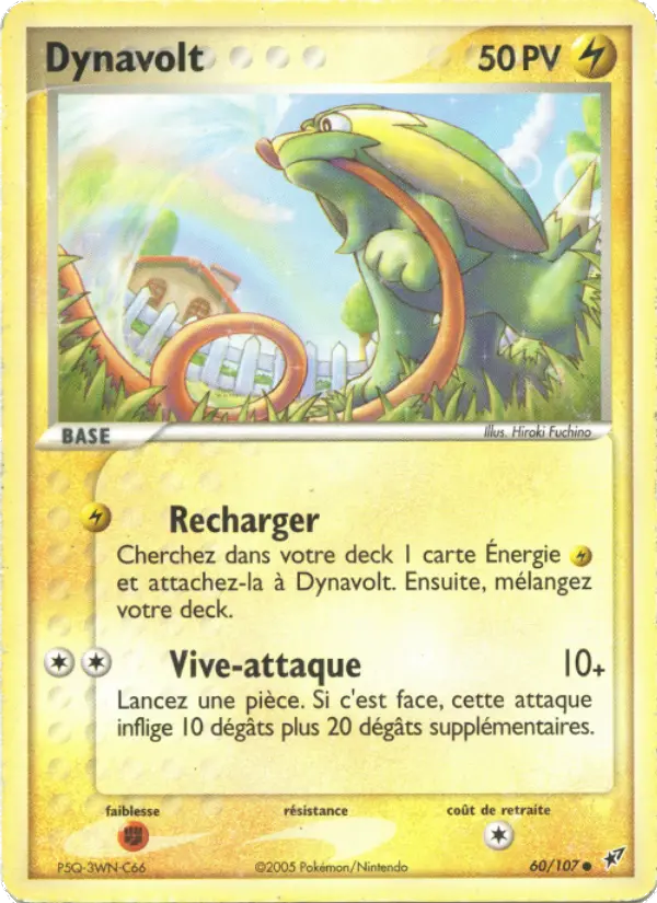 Scan HD carte Pokémon Dynavolt 60/107 — EX Deoxys