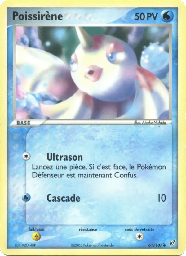 Scan HD carte Pokémon Poissirène 61/107 — EX Deoxys