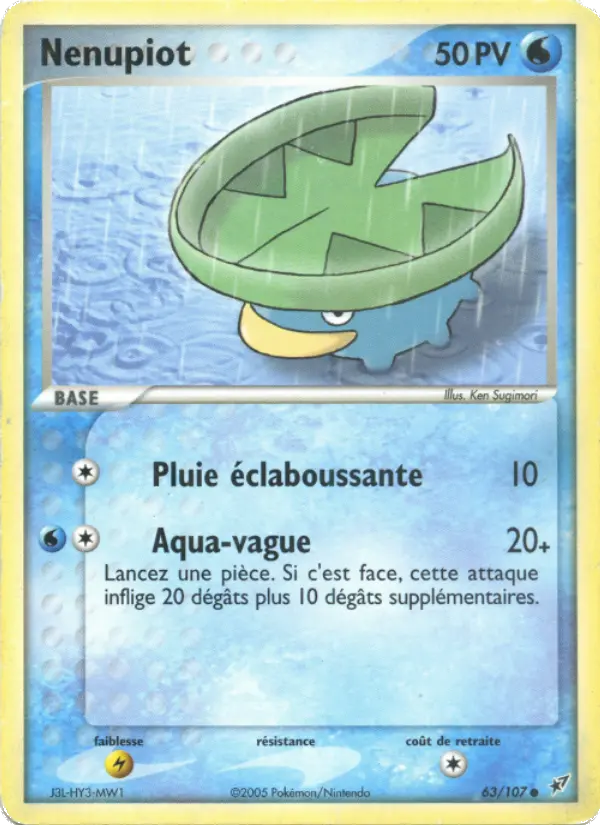 Scan HD carte Pokémon Nenupiot 63/107 — EX Deoxys