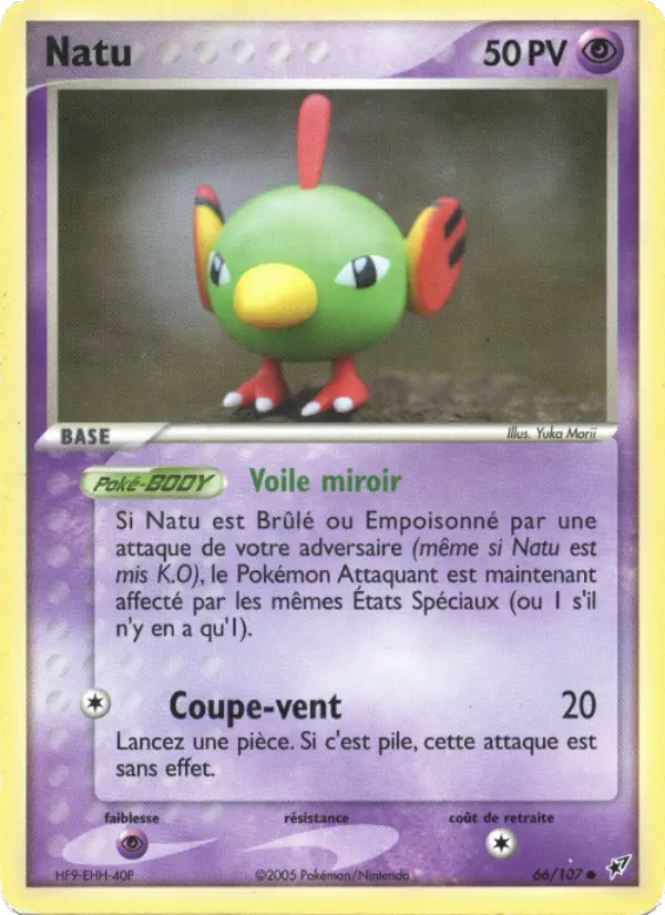 Scan HD carte Pokémon Natu 66/107 — EX Deoxys