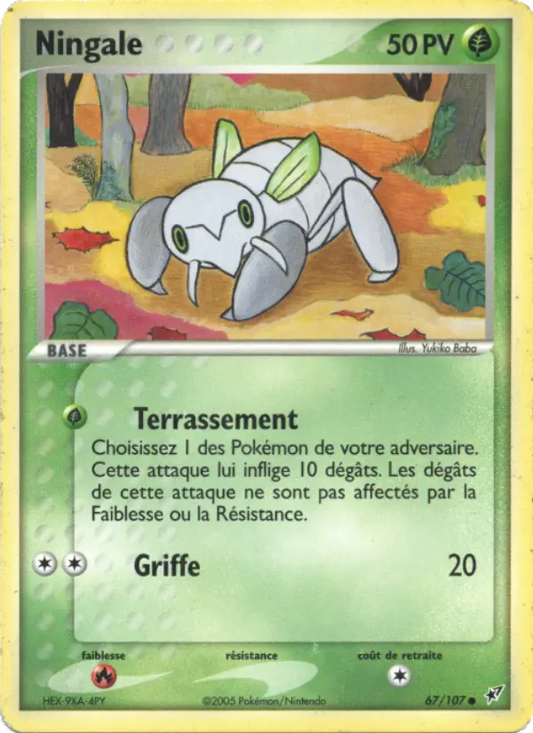 Scan HD carte Pokémon Ningale 67/107 — EX Deoxys