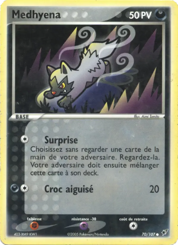 Scan HD carte Pokémon Medhyena 70/107 — EX Deoxys