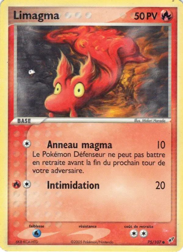 Scan HD carte Pokémon Limagma 75/107 — EX Deoxys