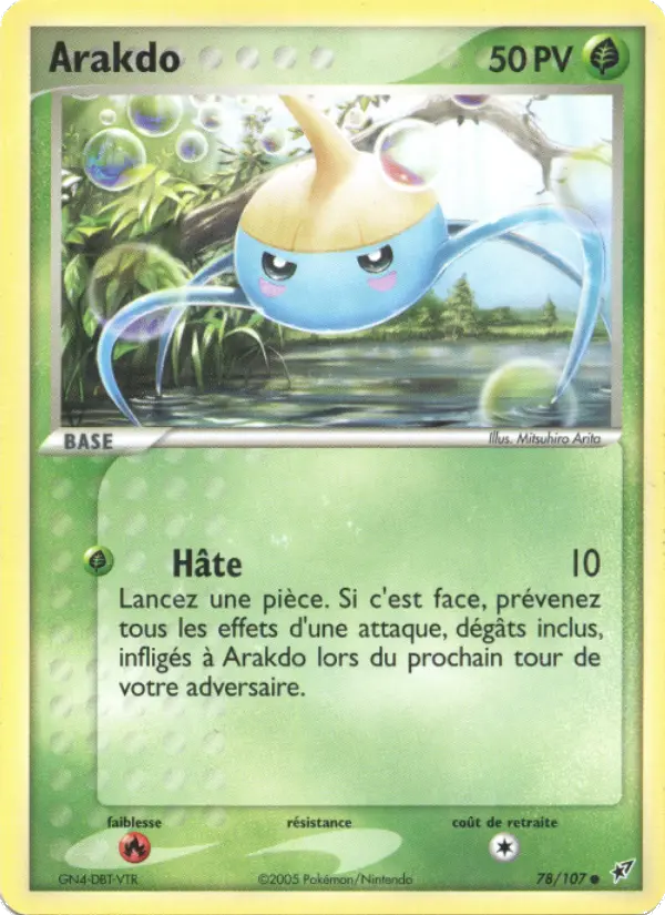 Scan HD carte Pokémon Arakdo 78/107 — EX Deoxys