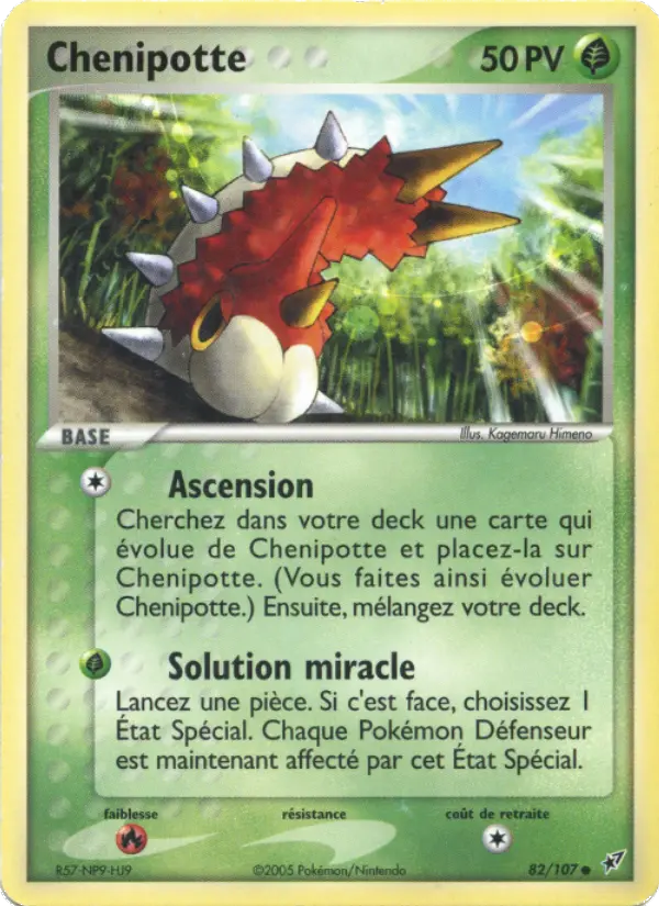 Scan HD carte Pokémon Chenipotte 82/107 — EX Deoxys