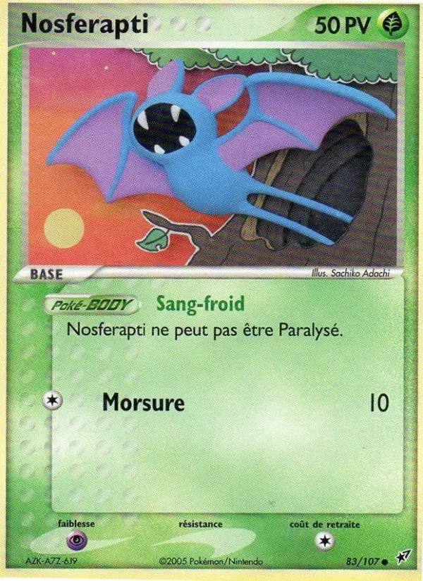 Scan HD carte Pokémon Nosferapti 83/107 — EX Deoxys