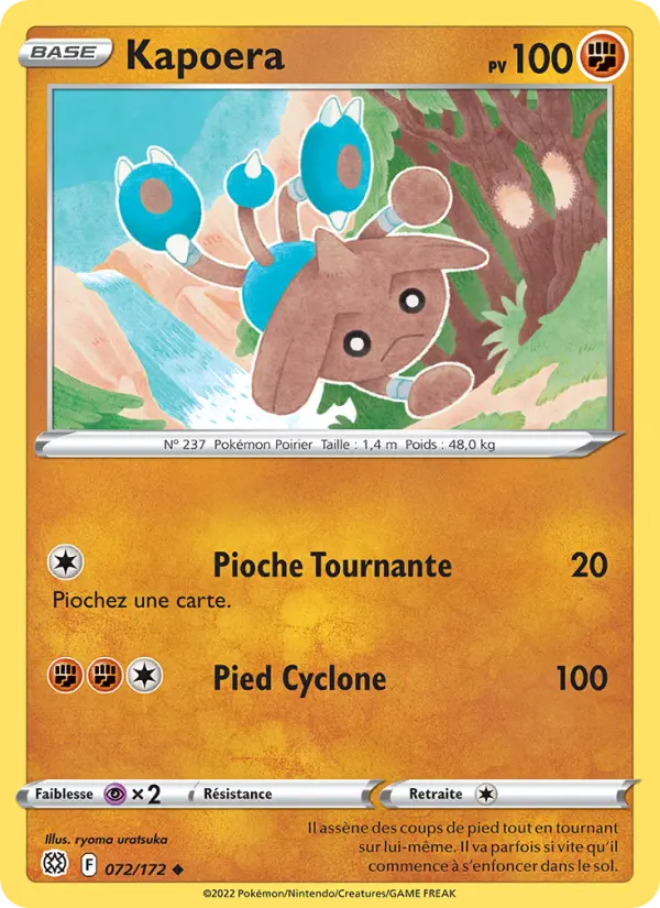 Scan HD carte Pokémon Kapoera 072/172 — Stars Étincelantes