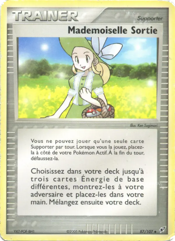Scan HD carte Pokémon Mademoiselle Sortie 87/107 — EX Deoxys