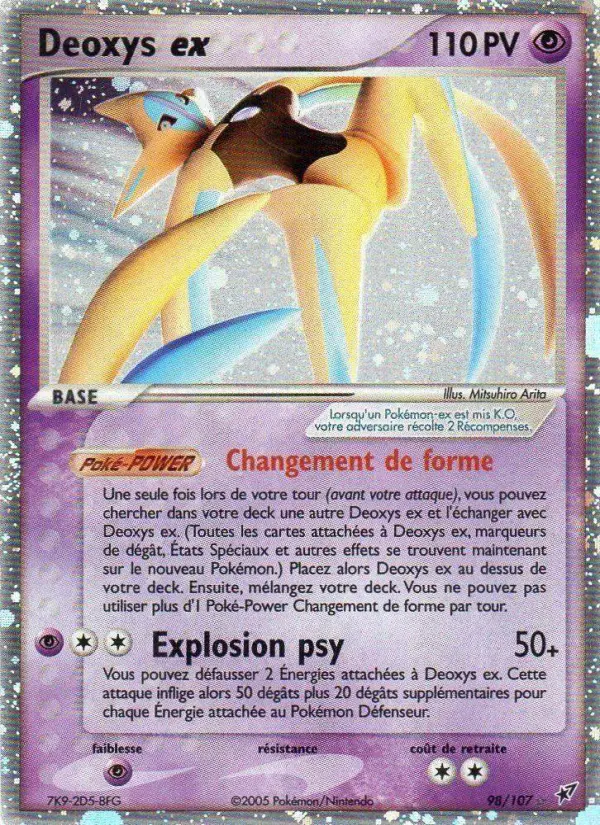 Scan HD carte Pokémon Deoxys ex 98/107 — EX Deoxys
