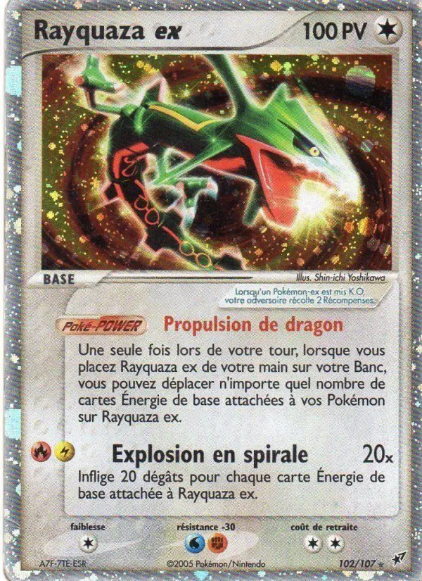 Scan HD carte Pokémon Rayquaza ex 102/107 — EX Deoxys