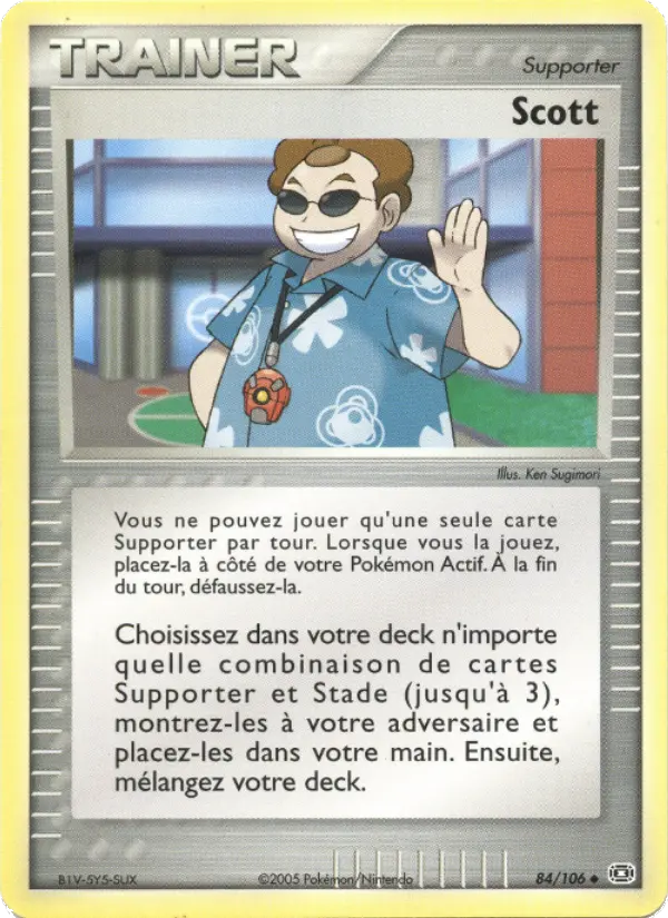 Scan HD carte Pokémon Scott 84/106 — EX Émeraude