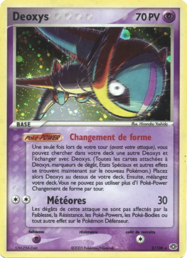 Scan HD carte Pokémon Deoxys 2/106 — EX Émeraude