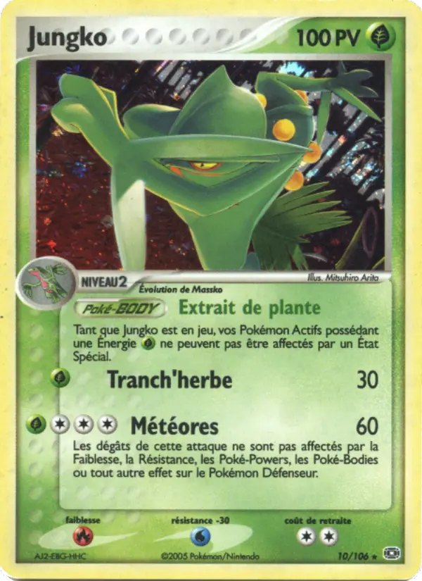 Scan HD carte Pokémon Jungko 10/106 — EX Émeraude