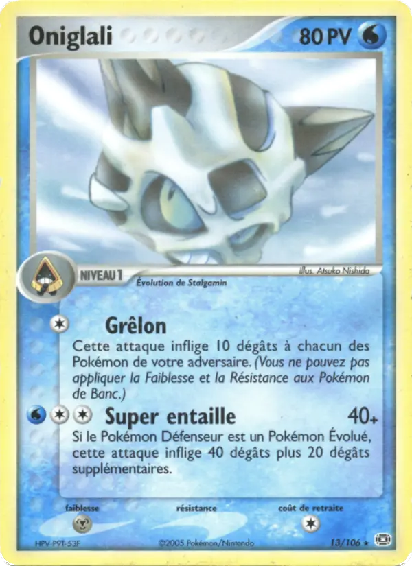 Scan HD carte Pokémon Oniglali 13/106 — EX Émeraude
