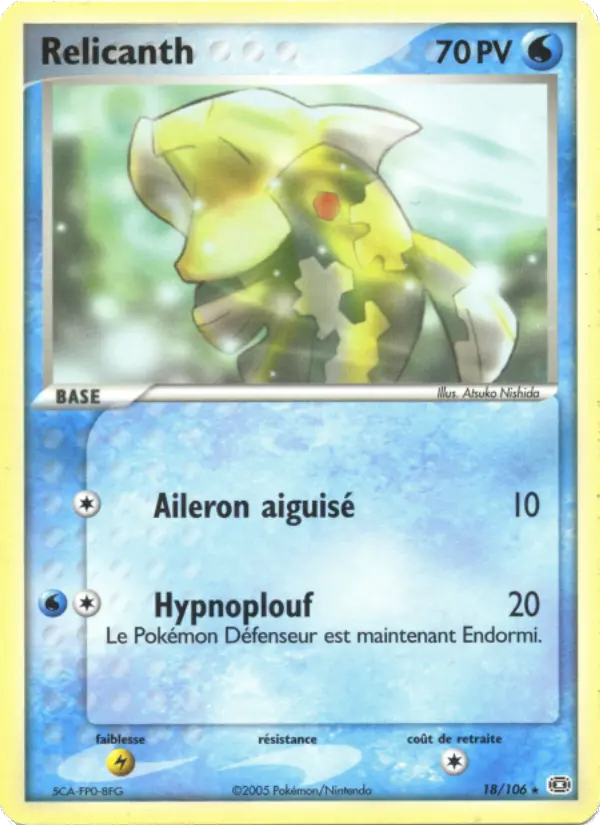 Scan HD carte Pokémon Relicanth 18/106 — EX Émeraude