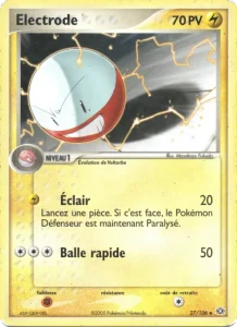 Carte Pokemon Electrode 27/106 EX Émeraude