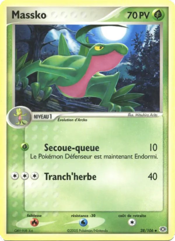 Scan HD carte Pokémon Massko 28/106 — EX Émeraude
