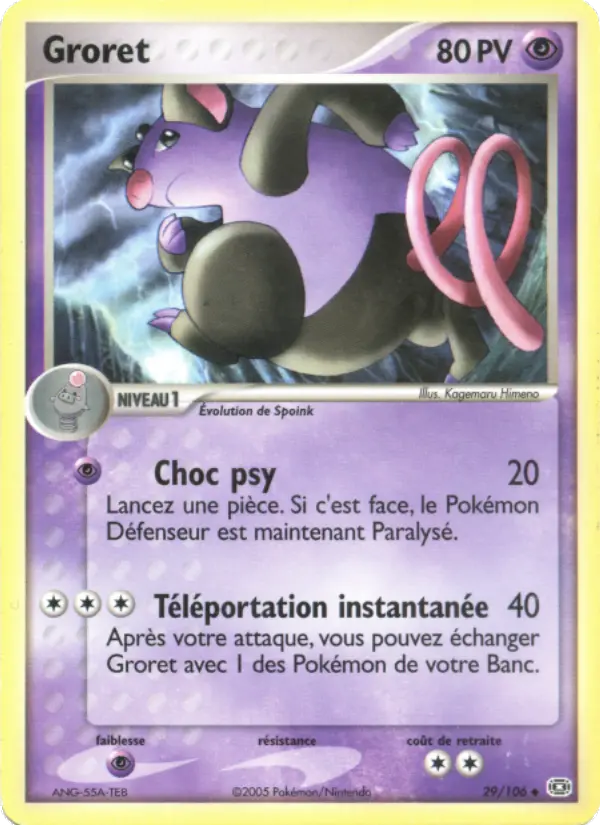 Scan HD carte Pokémon Groret 29/106 — EX Émeraude