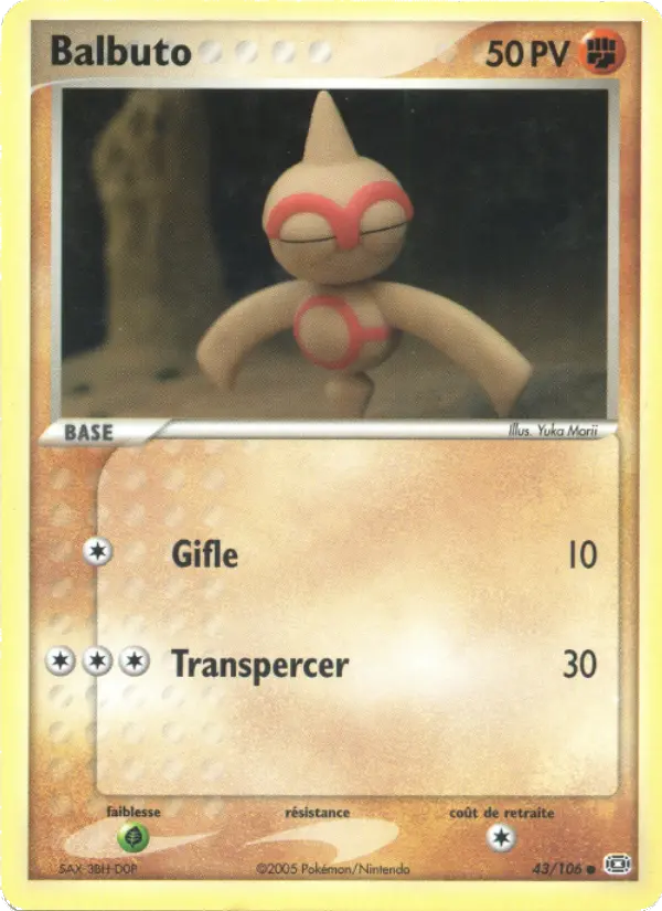 Scan HD carte Pokémon Balbuto 43/106 — EX Émeraude