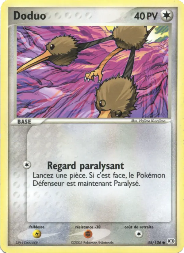 Scan HD carte Pokémon Doduo 45/106 — EX Émeraude