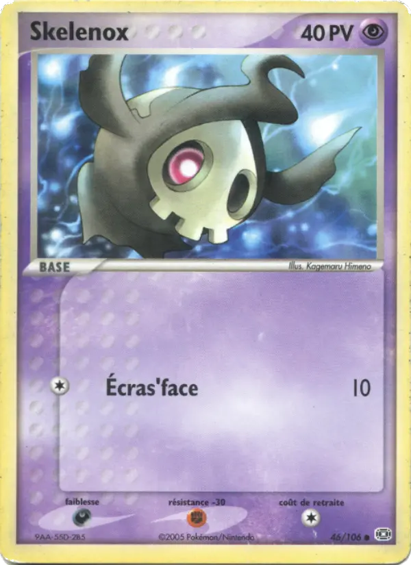 Scan HD carte Pokémon Skelenox 46/106 — EX Émeraude