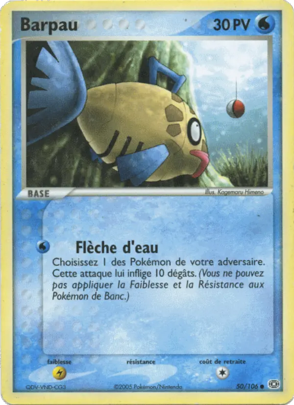 Scan HD carte Pokémon Barpau 50/106 — EX Émeraude