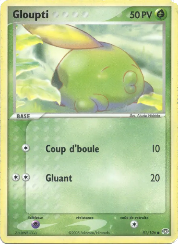 Scan HD carte Pokémon Gloupti 51/106 — EX Émeraude