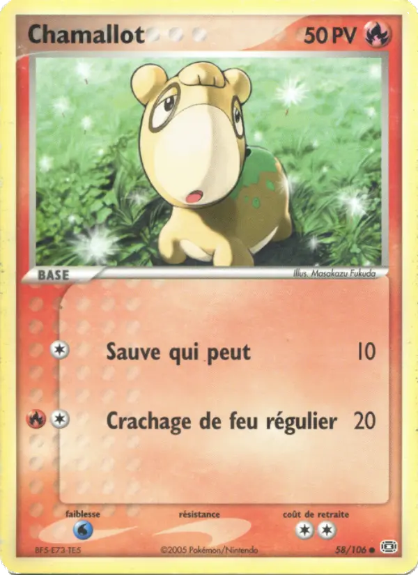 Scan HD carte Pokémon Chamallot 58/106 — EX Émeraude