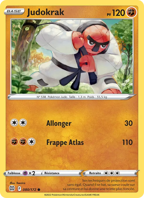 Scan HD carte Pokémon Judokrak 080/172 — Stars Étincelantes