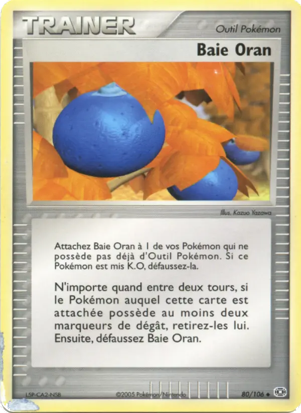 Scan HD carte Pokémon Baie Oran 80/106 — EX Émeraude