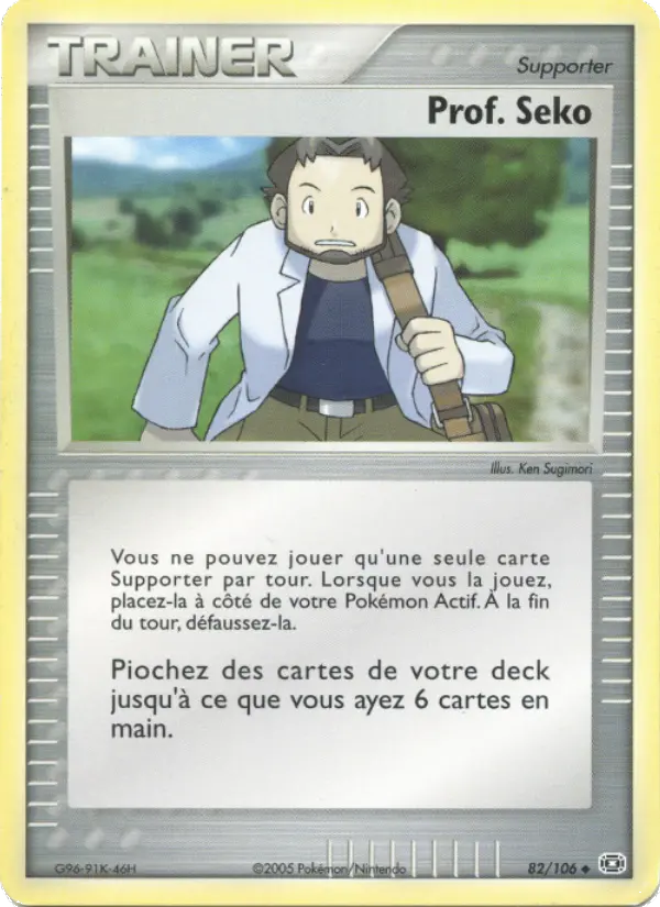 Scan HD carte Pokémon Prof. Seko 82/106 — EX Émeraude