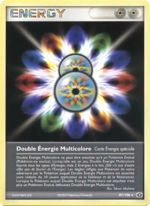 Scan HD carte Pokémon Double Énergie Multicolore 87/106 — EX Émeraude